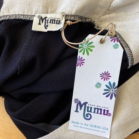 Show Me Your MuMu Dress “Millie” Maxi Cross Over Halter Open Back NWT Sm… - Picture 9 of 9